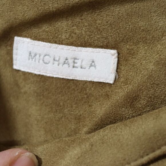 Liz Claiborne Tan Trousers  Relaxed Fit Wide Leg Michaela Faux Suede Pants  12 - Picture 12 of 13